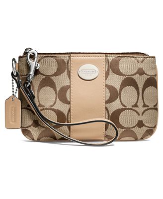 COACH LEGACY SIGNATURE SMALL WRISTLET - COACH - Handbags & Accessories - Macy&#39;s