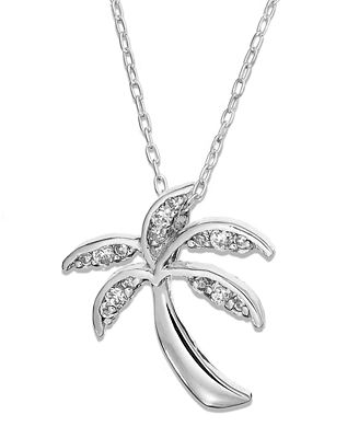 tree silver necklaces zirconia cubic unwritten palm sterling pendant necklace watches jewelry