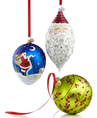 CLOSEOUT! Reed & Barton Christmas Ornaments, Christmas Reflections Collection - - Macy&#39;s