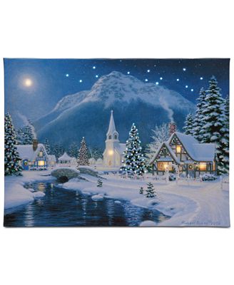 ... Mr. Christmas Illuminart Village Scene Holiday Decoration - - Macy's