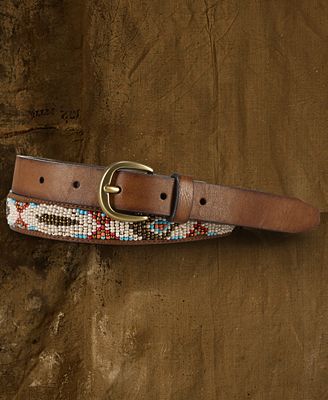 Denim & Supply Ralph Lauren Beaded Leather Belt - Women - Macy&#39;s