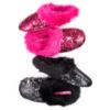 macys deals on Betsey Johnson Slippers Space Sequin Scuff w/Faux Shearling