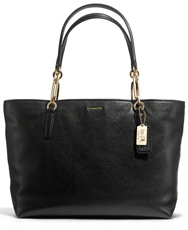 ... EASTWEST TOTE IN LEATHER - COACH - Handbags  Accessories - Macy's