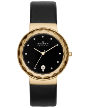 UPC 768680190489 Skagen Watch Women s Black Leather Strap 35mm