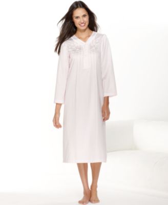 ... Elaine Brushed Back Satin Long Nightgown - Lingerie - Women - Macy's
