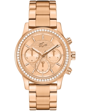 UPC 885997102155 product image for Lacoste Women's Chronograph Charlotte Rose Gold-Tone Stainless Steel Bracelet Wa | upcitemdb.com