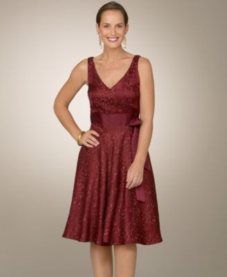 Maggy London Metallic Brocade Dress