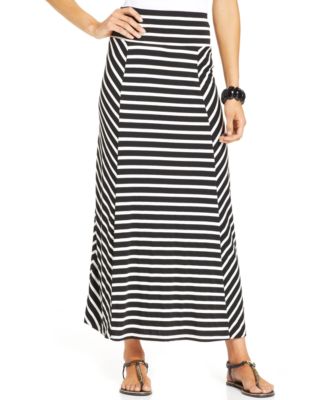 Style&co. Striped Paneled Maxi Skirt