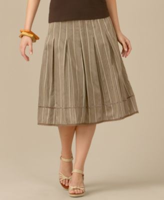 Style&co. Pleated Striped Skirt