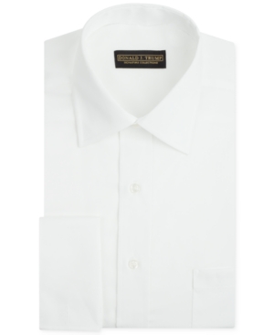 UPC 016654101420 product image for Donald Trump Non-Iron White Twill French Cuff Shirt | upcitemdb.com