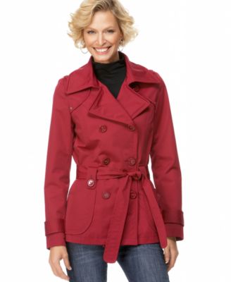 Black Rivet Double-Breasted Trench