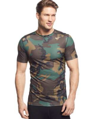 nike pro combat camo shirt