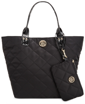 UPC 646130617406 product image for Tommy Hilfiger Ali Quilted Nylon Pouch and Extra Large Shopper | upcitemdb.com