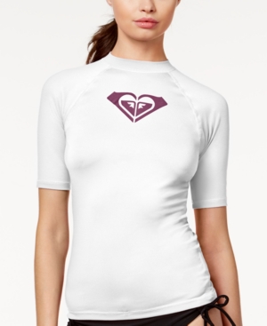 UPC 888701137108 product image for Roxy Short-Sleeve Logo Rashguard Women's Swimsuit | upcitemdb.com