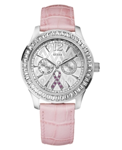Womens Think Pink GUESS Breast Cancer Awareness Pink Ribbon Watch