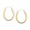 macys deals on 10k Gold Polished Oval Hoop Earrings