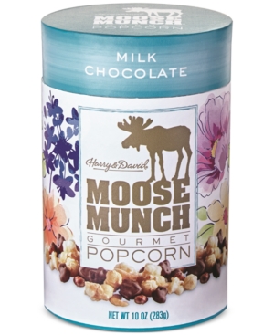 Harry & David Milk Chocolate Moose Munch Gourmet Popcorn Canister