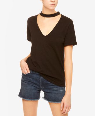 Sanctuary V-Neck Choker T-Shirt