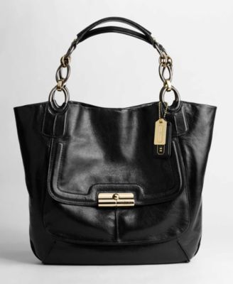 COACH KRISTIN ELEVATED LEATHER TOTE