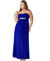 Ruby Rox Plus Size Prom Dress, Strapless Rhinestone Ruby Rox Plus Size Prom Dress, Strapless Rhinestone