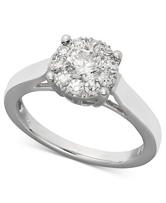Prestige Unity Diamond Ring, 14k White Gold Diamond Engagement Ring (3 ...