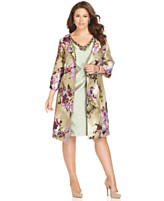 Tiana B Plus Size Dress and Jacket, Sleeveless Beaded V-Neck Tiana B Plus Size Dress and Jacket, Sleeveless Beaded V-Neck
