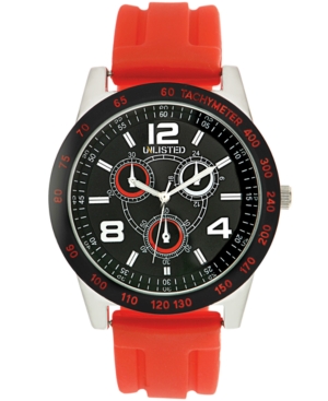 UPC 020571088764 Unlisted Watch Men s Chronograph Red Rubber Strap 46mm UL1203 upcitemdb