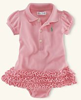 Ralph Lauren Baby Dress, Baby Girls Short Sleeve Ruffle Dress