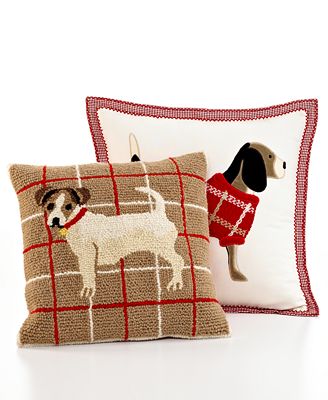 Martha Stewart Collection Bedding, Dogs Decorative Pillows - Decorative Pillows - Bed & Bath ...