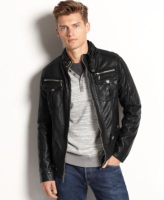 Levi's Faux-Leather Bomber Jacket - Coats  Jackets - Men - Macy's