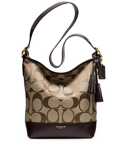 COACH LEGACY SIGNATURE DUFFLE - Coach Handbags - Handbags & Accessories - Macy&#39;s