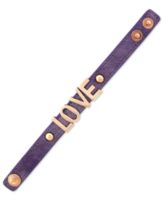 BCBGeneration Bracelet, Rose Gold-Tone Purple Metallic Love Affirmation Bracelet