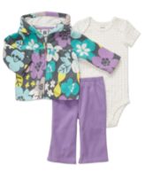 Carter's Baby Set, Baby Girls Floral Microfleece 3-Piece Set