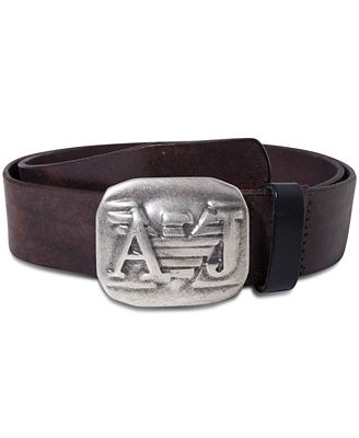 Armani Jeans Belt, Logo Buckle Belt - Accessories & Wallets - Men - Macy&#39;s