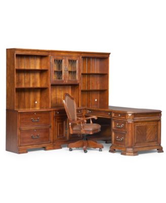 Goodwin Home Office Furniture, 7 Piece Leg Desk and Wall Set (2 ...