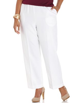 pants plus dunner alfred capris macys pull leg straight sizes macy