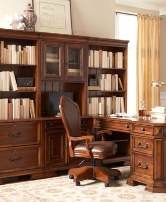 Goodwin Home Office Furniture, 8 Piece Set (Desk, 2 Open Hutches ...