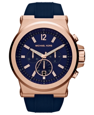 UPC 691464005207 product image for Michael Kors Men's Chronograph Dylan Navy Silicone Strap Watch 48mm MK8295 | upcitemdb.com