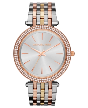 UPC 691464004842 product image for Michael Kors Women's Darci Tri-Tone Stainless Steel Bracelet Watch 39mm MK3203 | upcitemdb.com