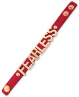 BCBGeneration Bracelet, Rose Gold-Tone Red Fearless Affirmation Bracelet