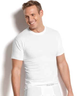 Hanes Platinum Men's Underwear, ComfortBlend Crew Neck T-Shirt, 5 ...