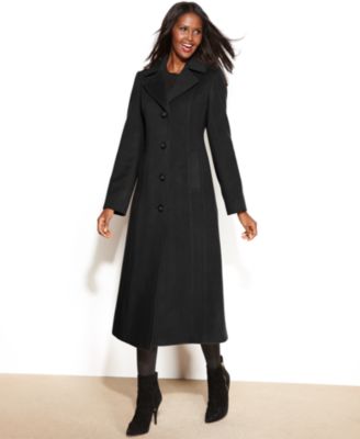 Anne Klein Petite Wool-Cashmere-Blend Maxi Walker Coat - Coats