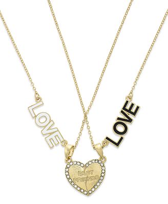 ... Tone Best Friend Heart and Love Necklaces - Jewelry  Watches - Macy's