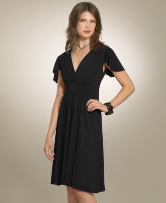 Necessary Objects Knit Flutter Sleeve Dress