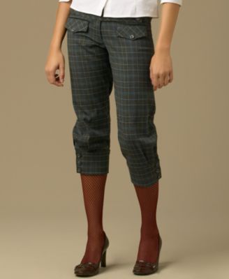 Necessary Objects Glen Plaid Cropped Pant