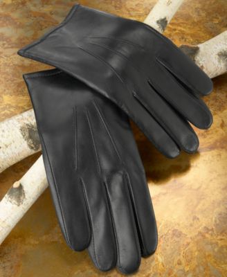 Club Room Cashmere-Lined Leather Gloves