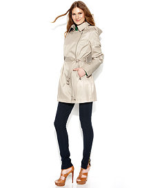 /></p> <p>Michael Kors Asymmetrical Trench, with removable hood, quilted detail at shoulders & cuffs</p> <p> </p> <p><img class=