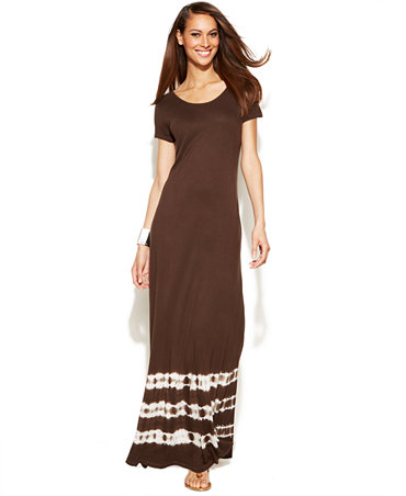 INC International Concepts Cap-Sleeve Tie-Dye Maxi Dress - Dresses - Women - Macy&#39;s