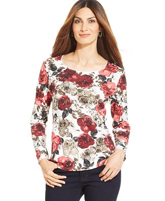 macys karen scott long sleeve tops