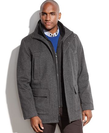 Calvin Klein Heavyweight Wool-Blend Overcoat - Coats & Jackets - Men